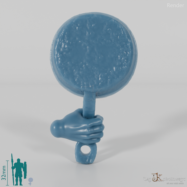 Halfling frying pan with hand