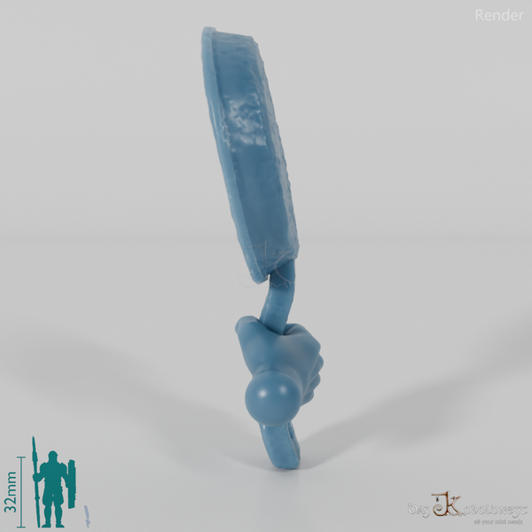 Halfling frying pan with hand