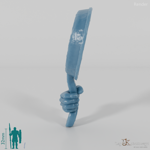 Halfling frying pan with hand