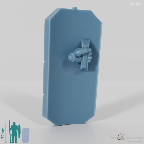Dwarven siege shield with hand