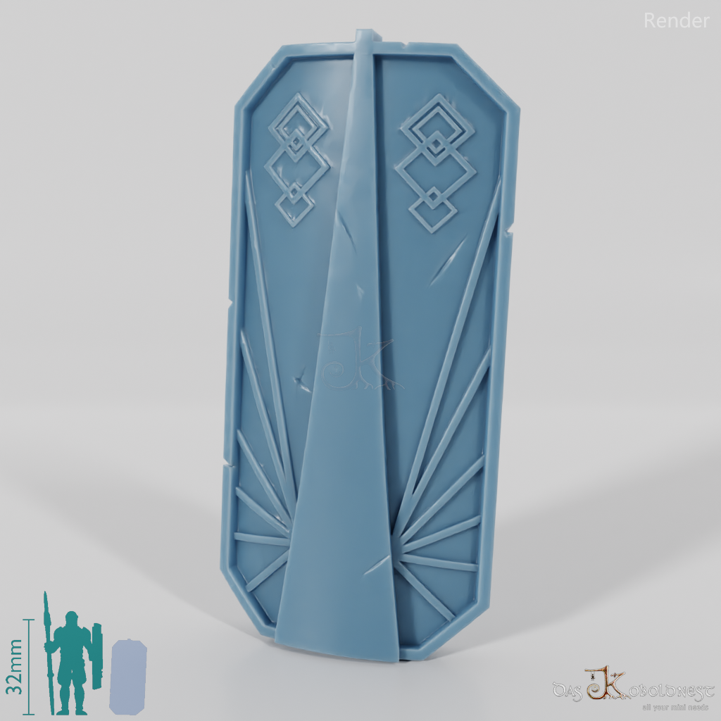 Dwarven siege shield with hand