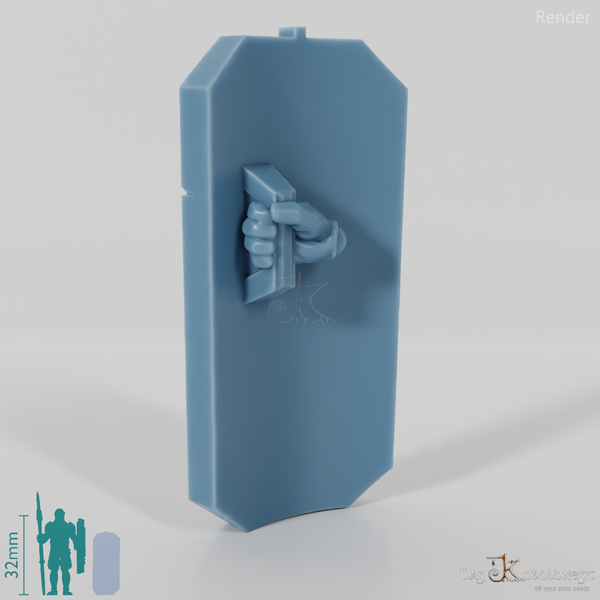 Dwarven siege shield with hand