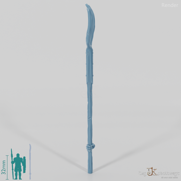 Ghost pitchfork, gripped by hand at the back