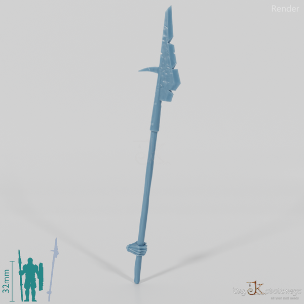 Orc polearm B with hand