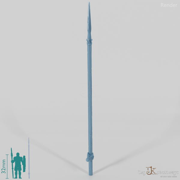 Geister-Stangenwaffe D, hinten gegriffen mit Hand