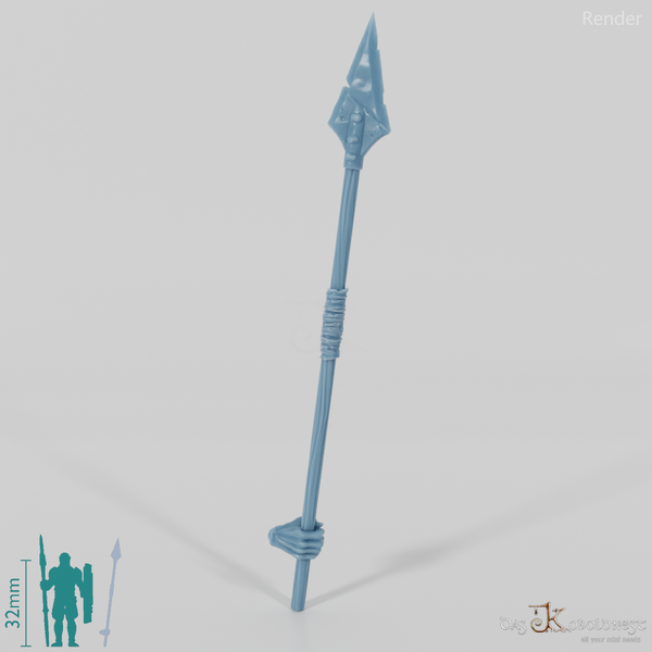 Orc polearm F with hand