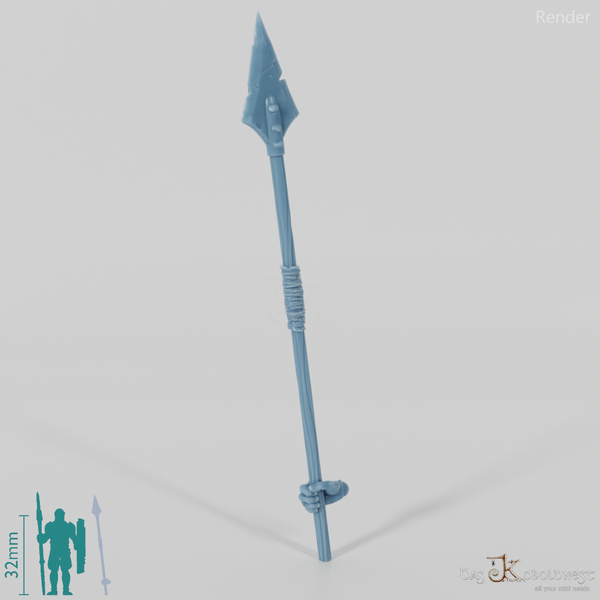 Orc polearm F with hand