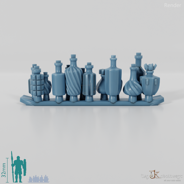 Bottle - Group of decorated potion bottles 1