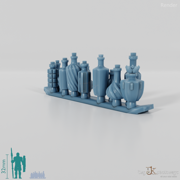 Bottle - Group of decorated potion bottles 1