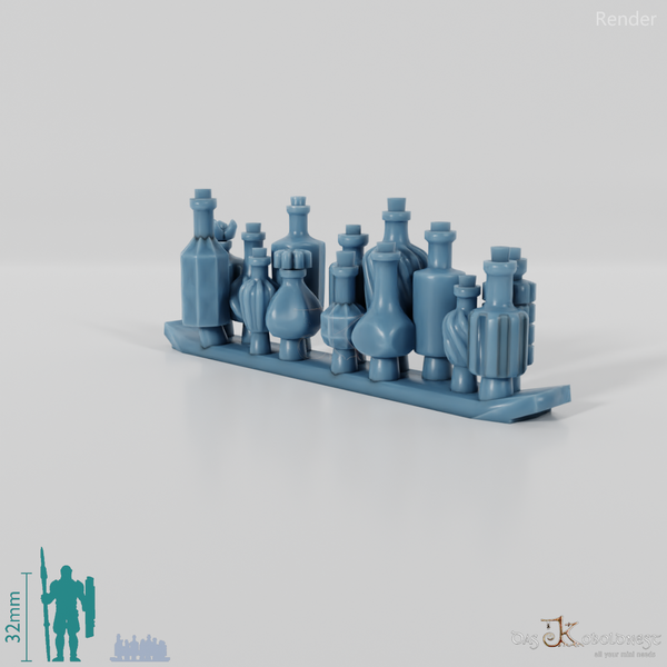 Bottle - Group of decorated potion bottles 1