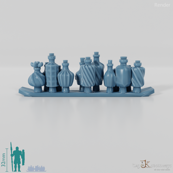 Bottle - Group of decorated potion bottles 5