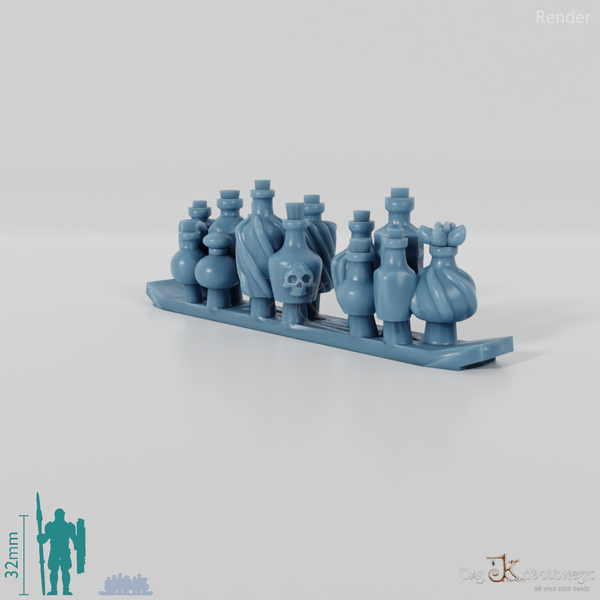 Bottle - Group of decorated potion bottles 5