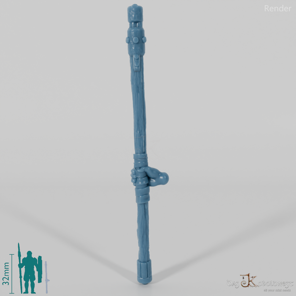 Halbling-Kampfstab mit Hand