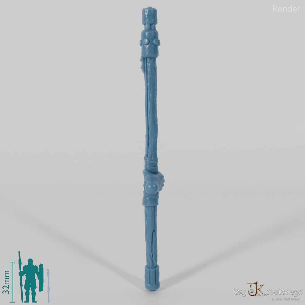 Halfling quarterstaff with hand