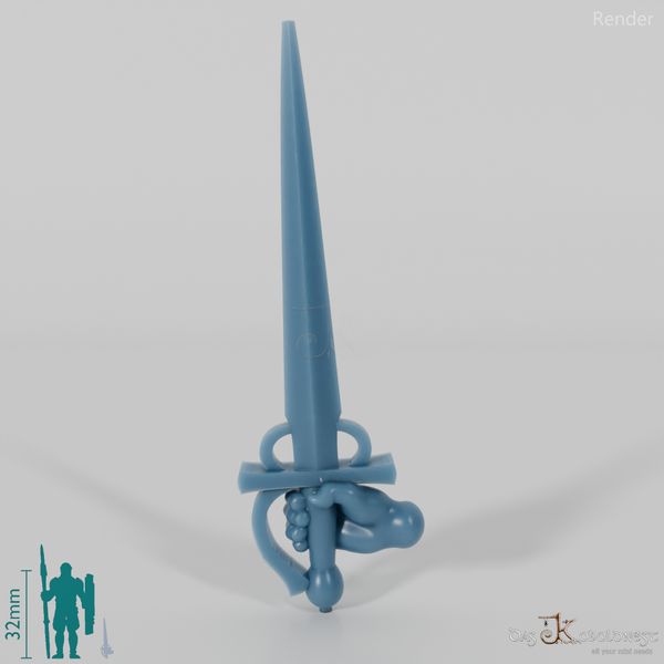 Halfling rapier with hand