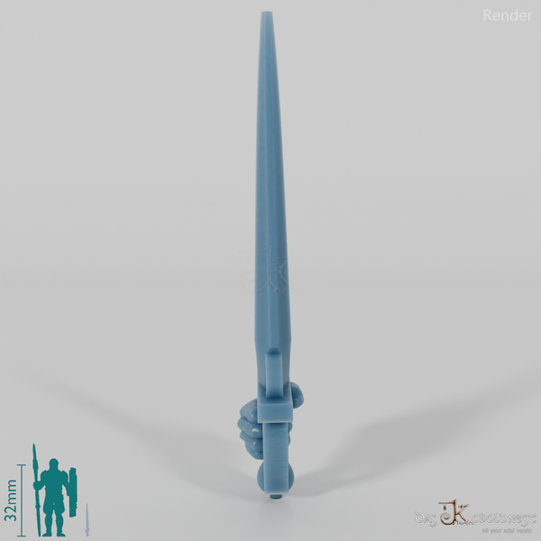 Halfling rapier with hand