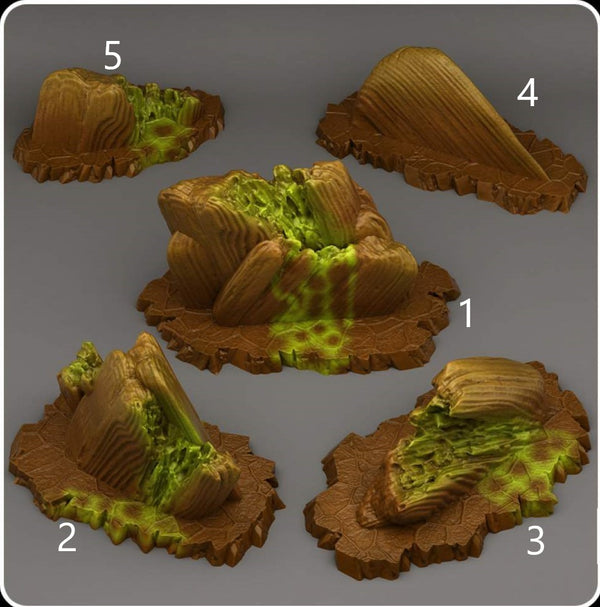 Acid-eroded boulders