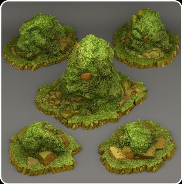 Grasbewachsene Steine