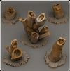 Dead tree trunks