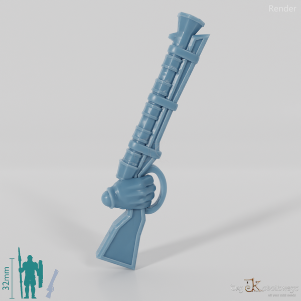 Dwarven rifle with hand