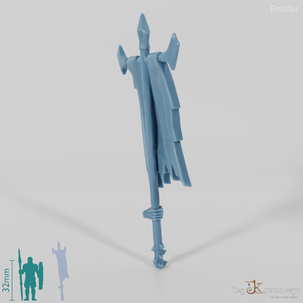 Half-orc banner with hand (hand emblem)