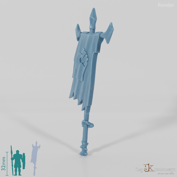 Half-orc banner with hand (hand emblem)