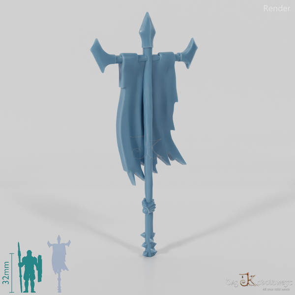 Half-orc banner with hand (hand emblem)