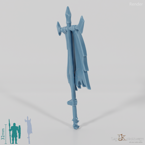 Half-orc banner with hand