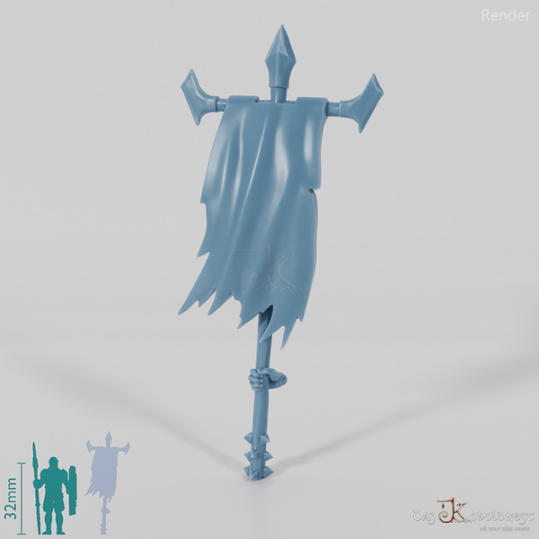 Half-orc banner with hand