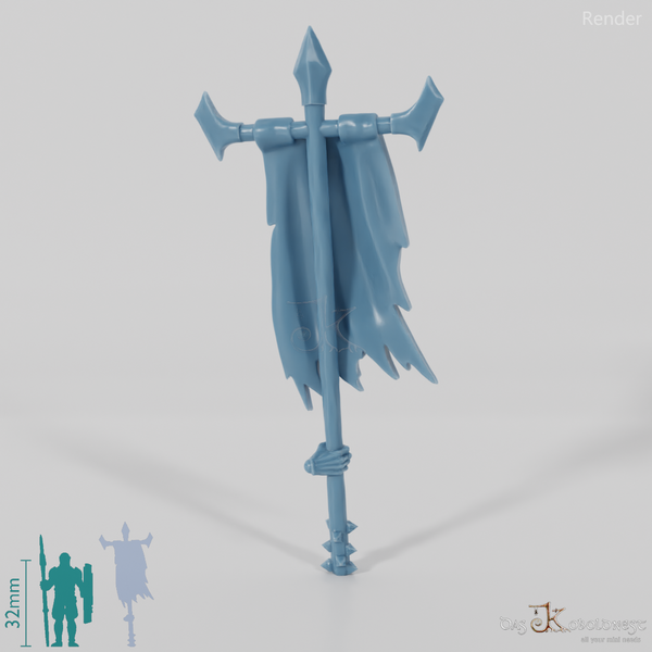 Half-orc banner with hand