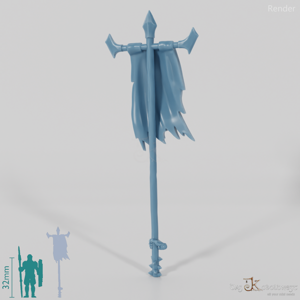 Half-Orc Banner with Hand (Two-Handed)