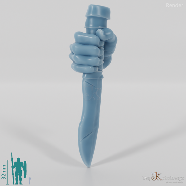 Halbork-Dolch mit Hand (Alternativpose)