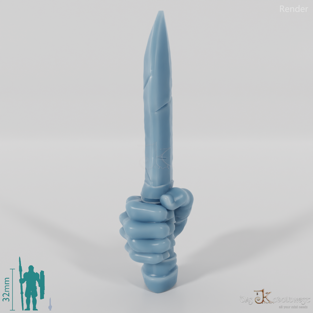 Half-orc dagger with hand