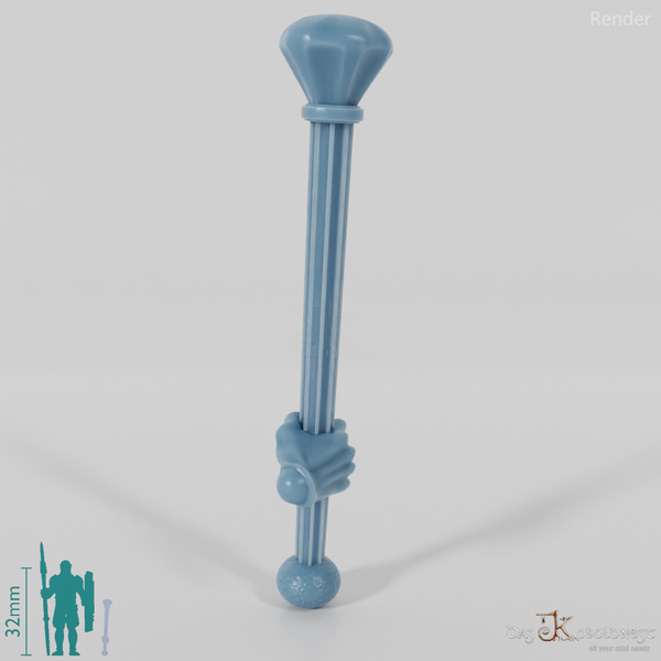 Halbork-Streitkolben mit Hand