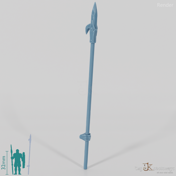 Half-Orc Pike A with Hand (Two-Handed)