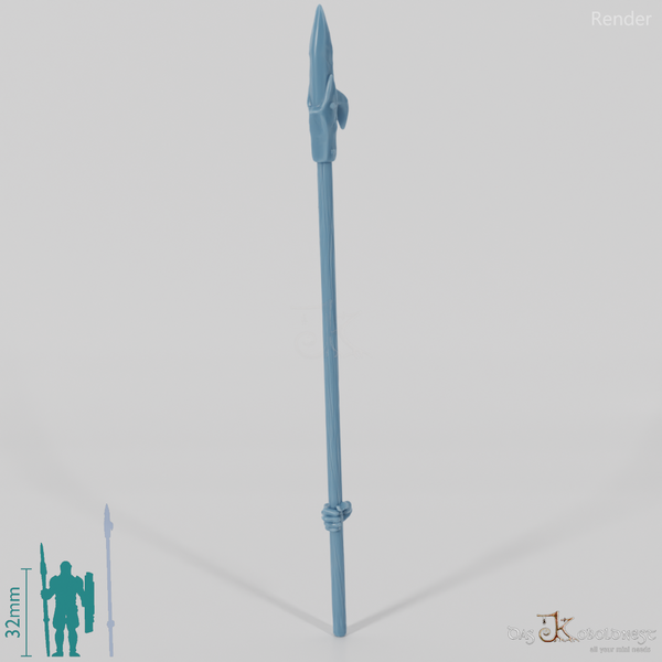 Half-Orc Pike A with Hand (Two-Handed)