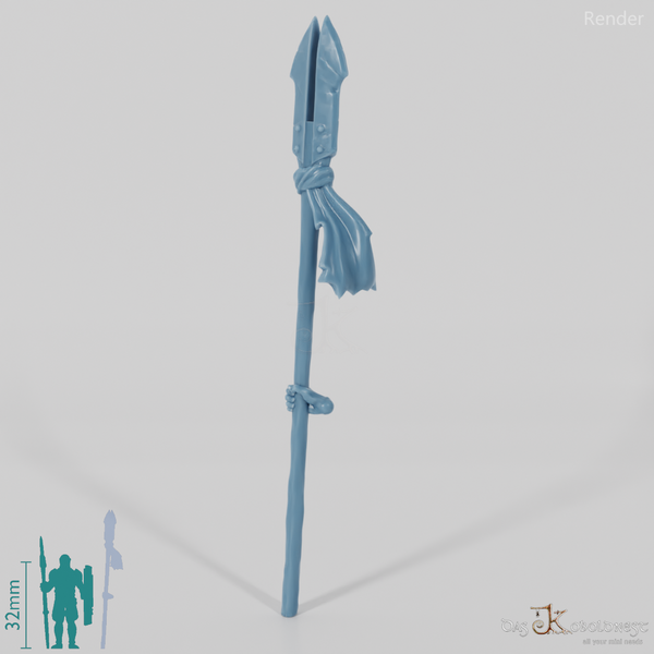 Half-orc shaman pike with hand