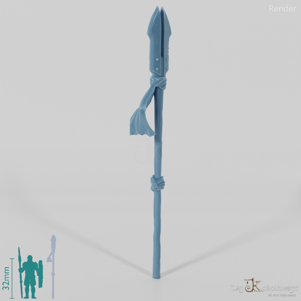 Half-orc shaman pike with hand