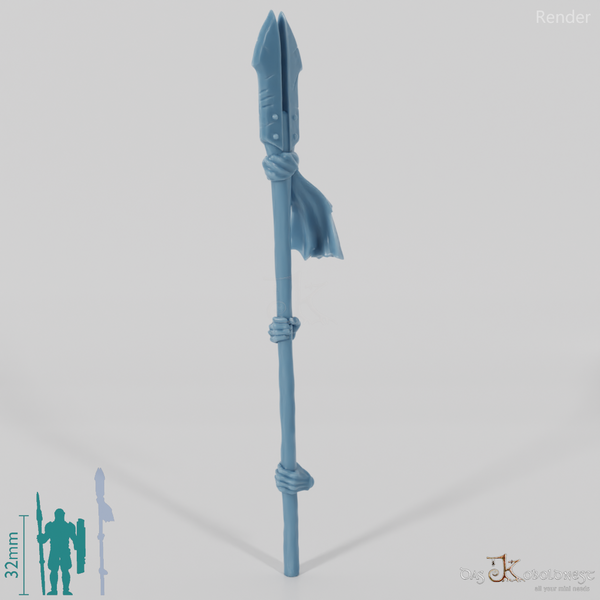 Half-orc shaman pike with hands