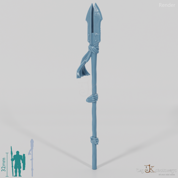 Half-orc shaman pike with hands