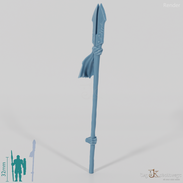 Half-Orc Shaman Staff with Hand (Two-Handed)