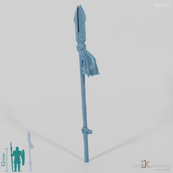 Half-Orc Shaman Staff with Hand (Two-Handed)