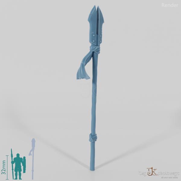 Half-Orc Shaman Staff with Hand (Two-Handed)