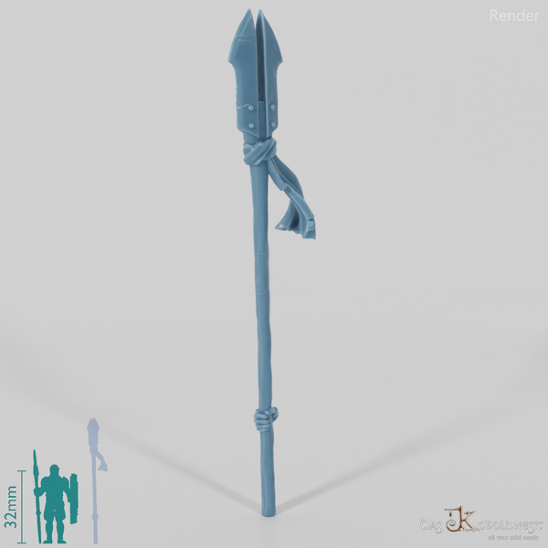 Half-Orc Shaman Staff with Hand (Two-Handed)