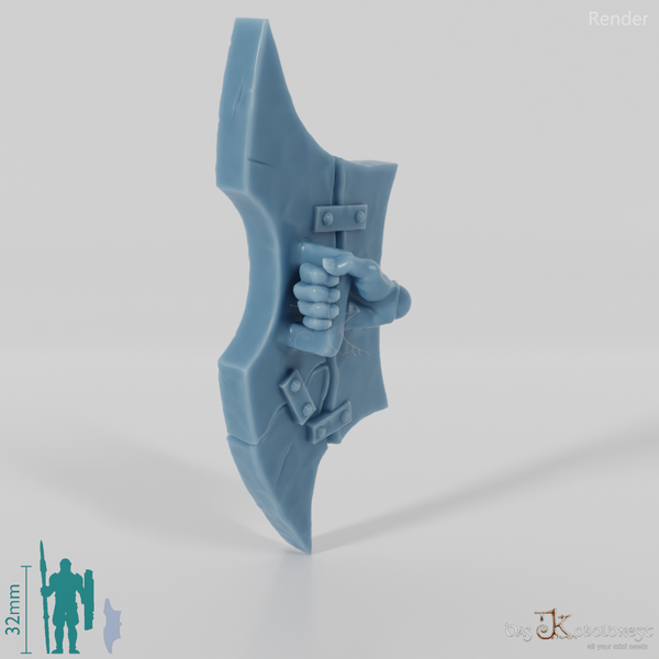 Half-orc shield B with hand