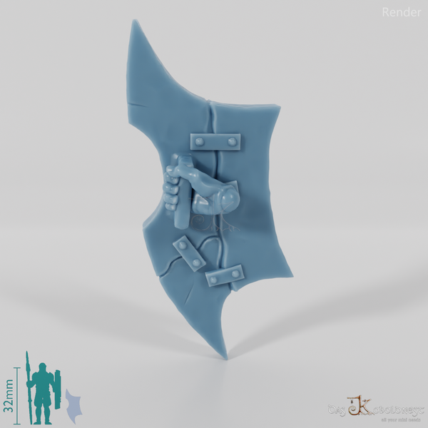 Half-orc shield B with hand