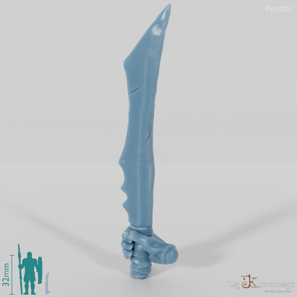 Half-orc sword A with hand
