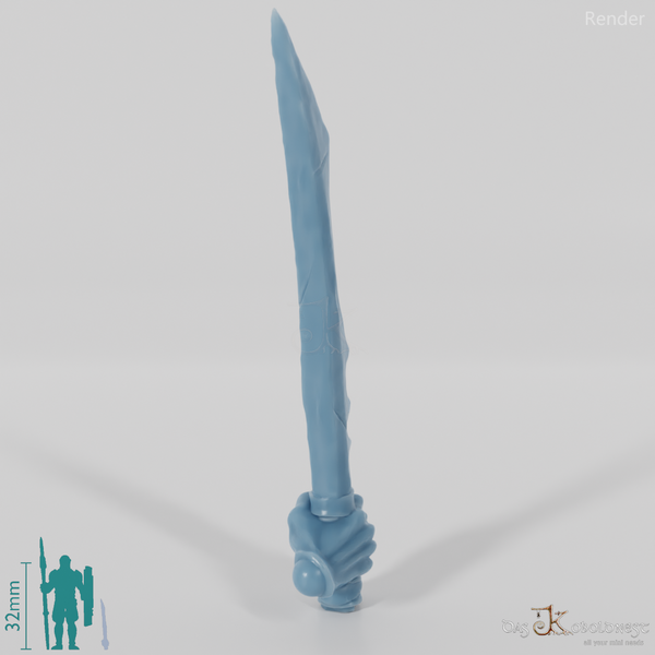 Half-orc sword A with hand