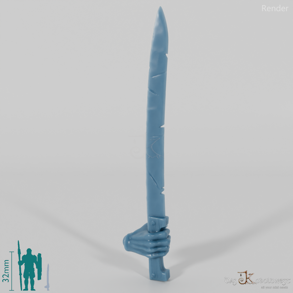Half-orc sword B with hand