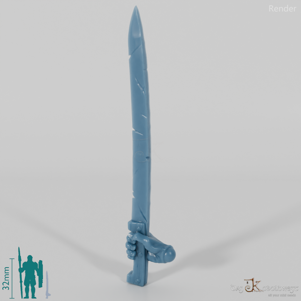 Half-orc sword B with hand